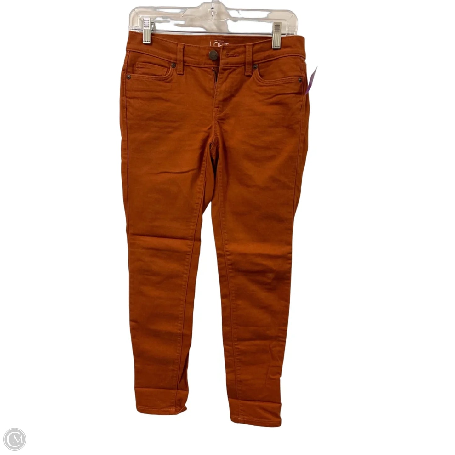 Jeans Skinny By Loft In Orange, Size: 2