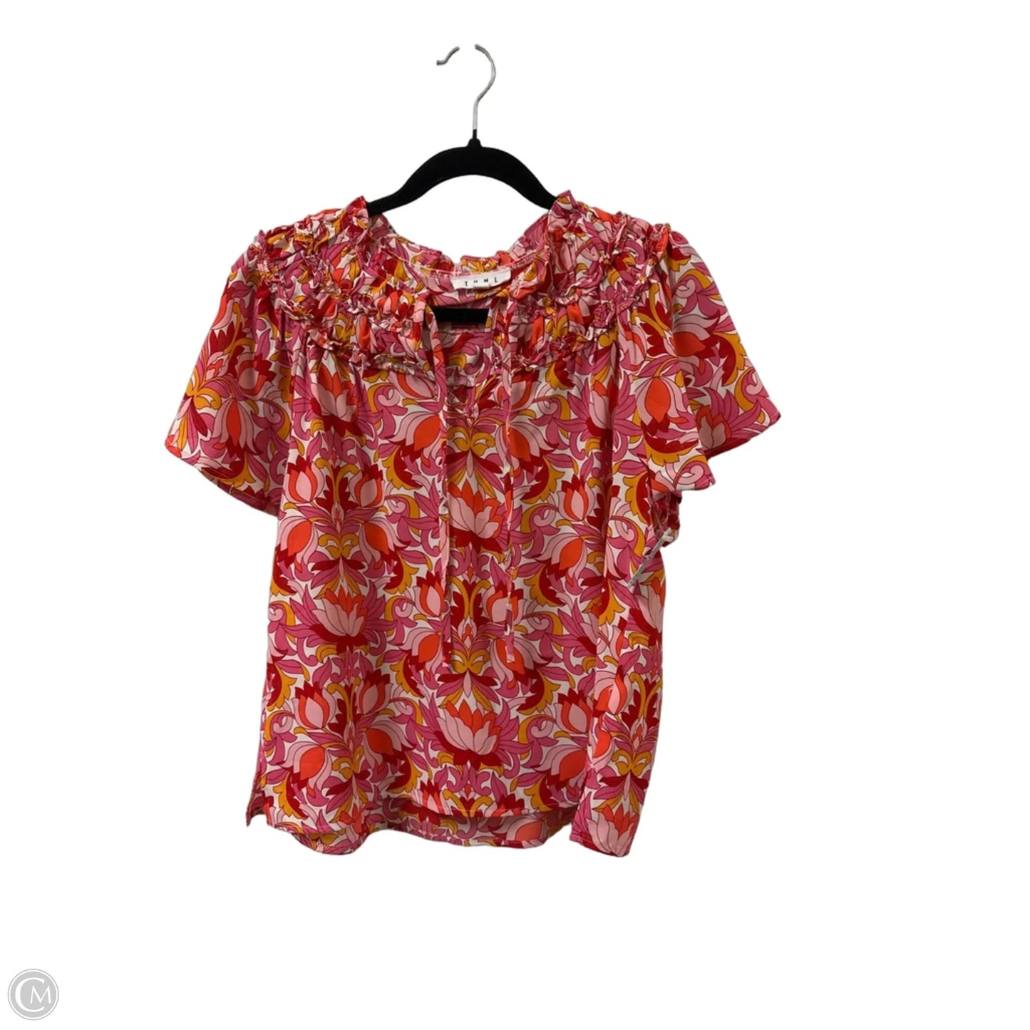 Top Short Sleeve By Thml In Floral Print, Size: S