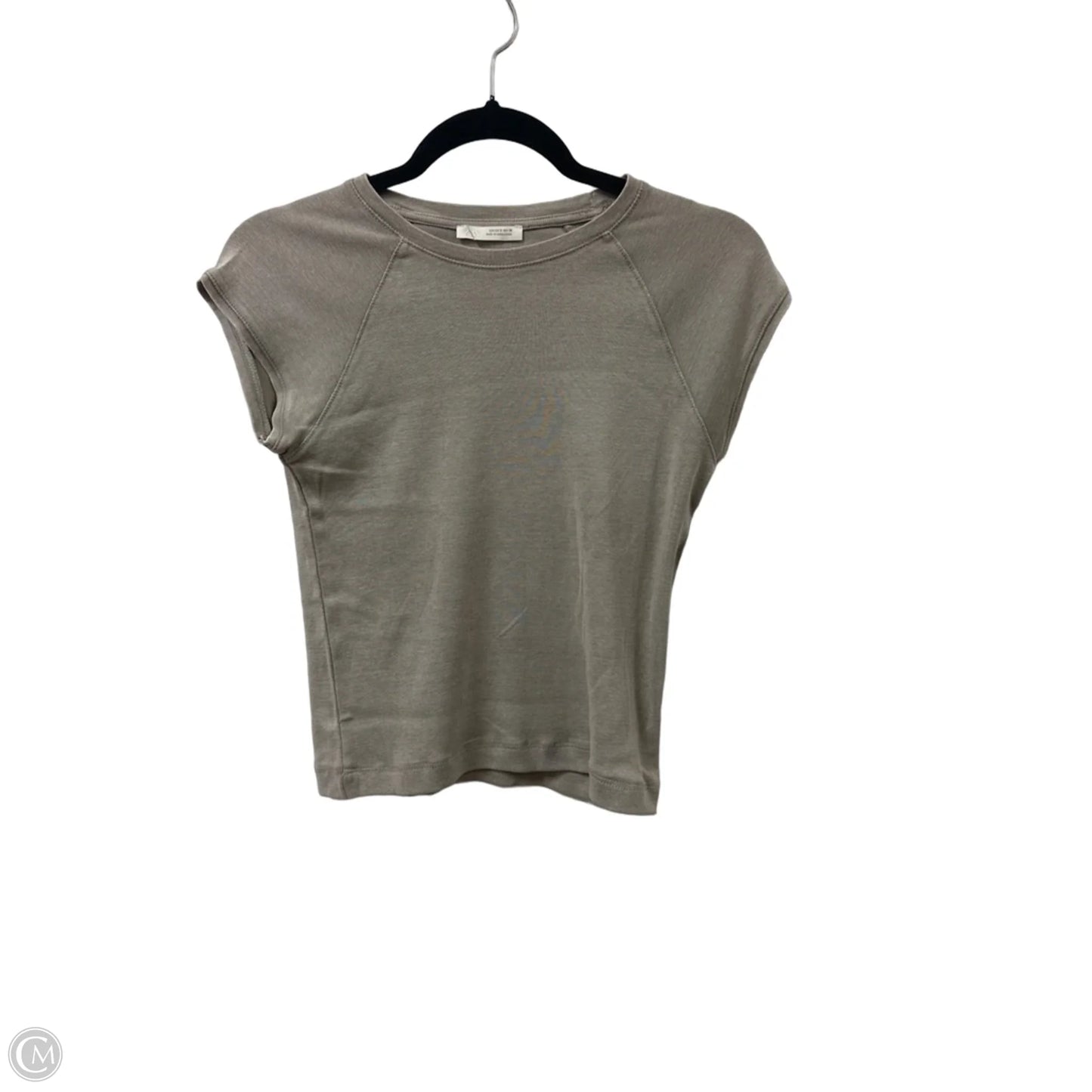 Top Short Sleeve By Zara In Tan, Size: S