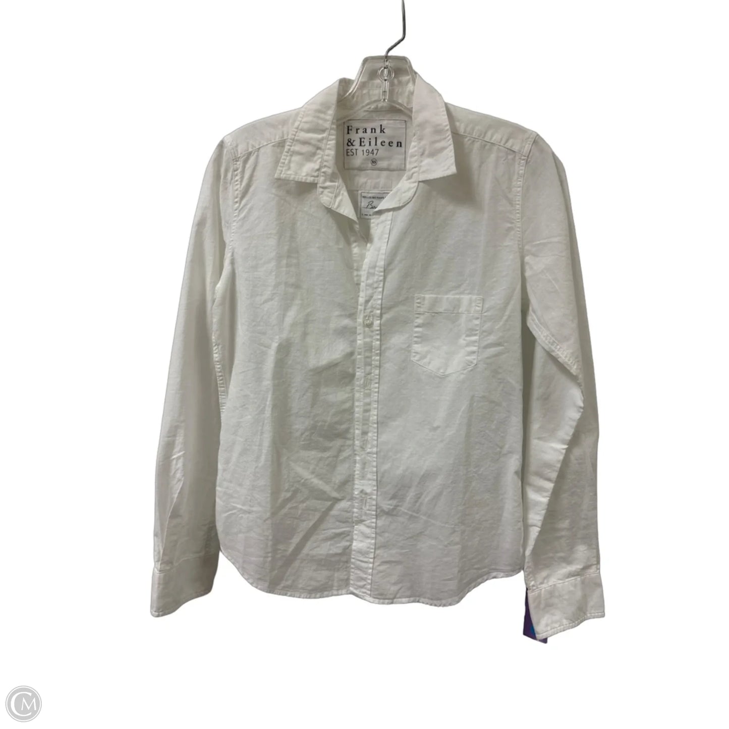 Blouse Long Sleeve By Frank And Eileen In White, Size: Xs