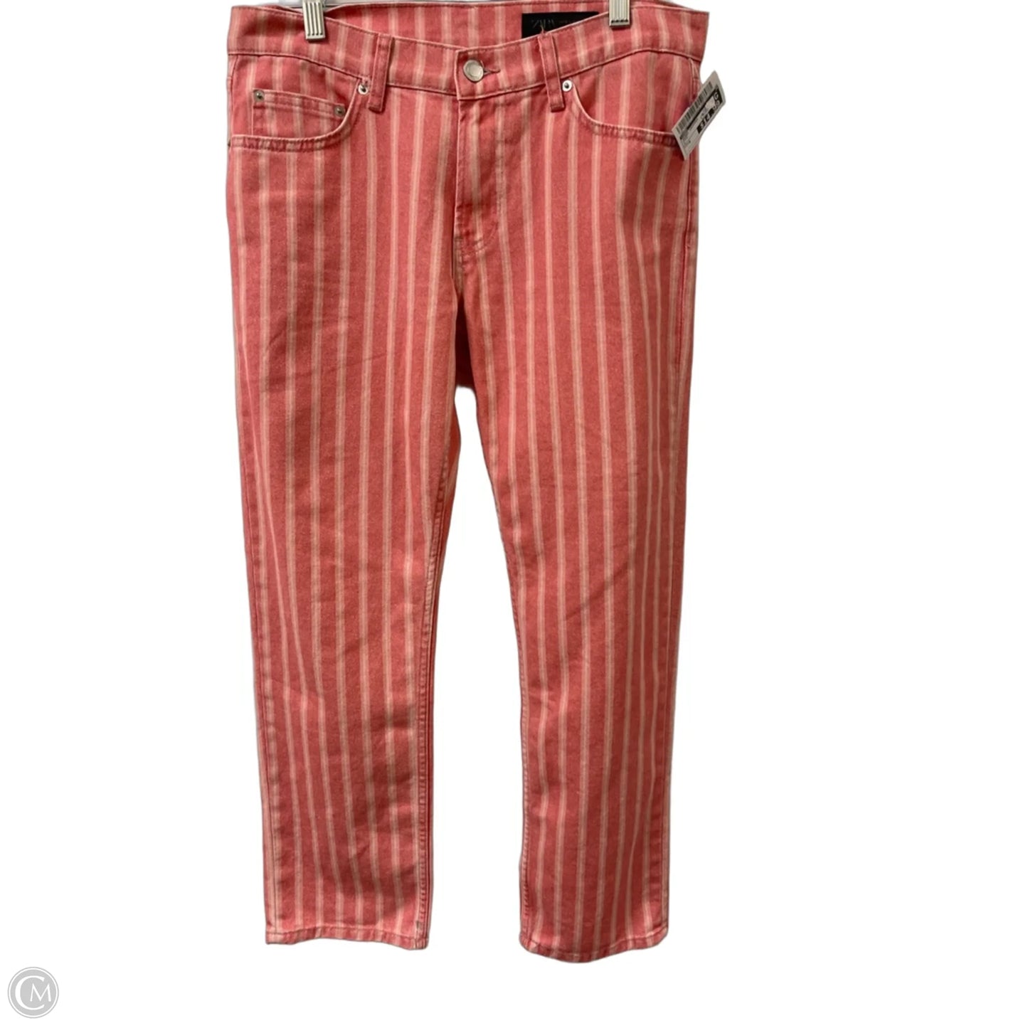 Jeans Cropped By Zara In Pink, Size: 6