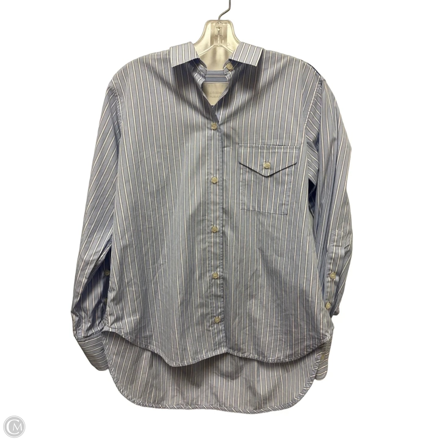 Blouse Long Sleeve By Citizens Of Humanity In Blue, Size: Xs