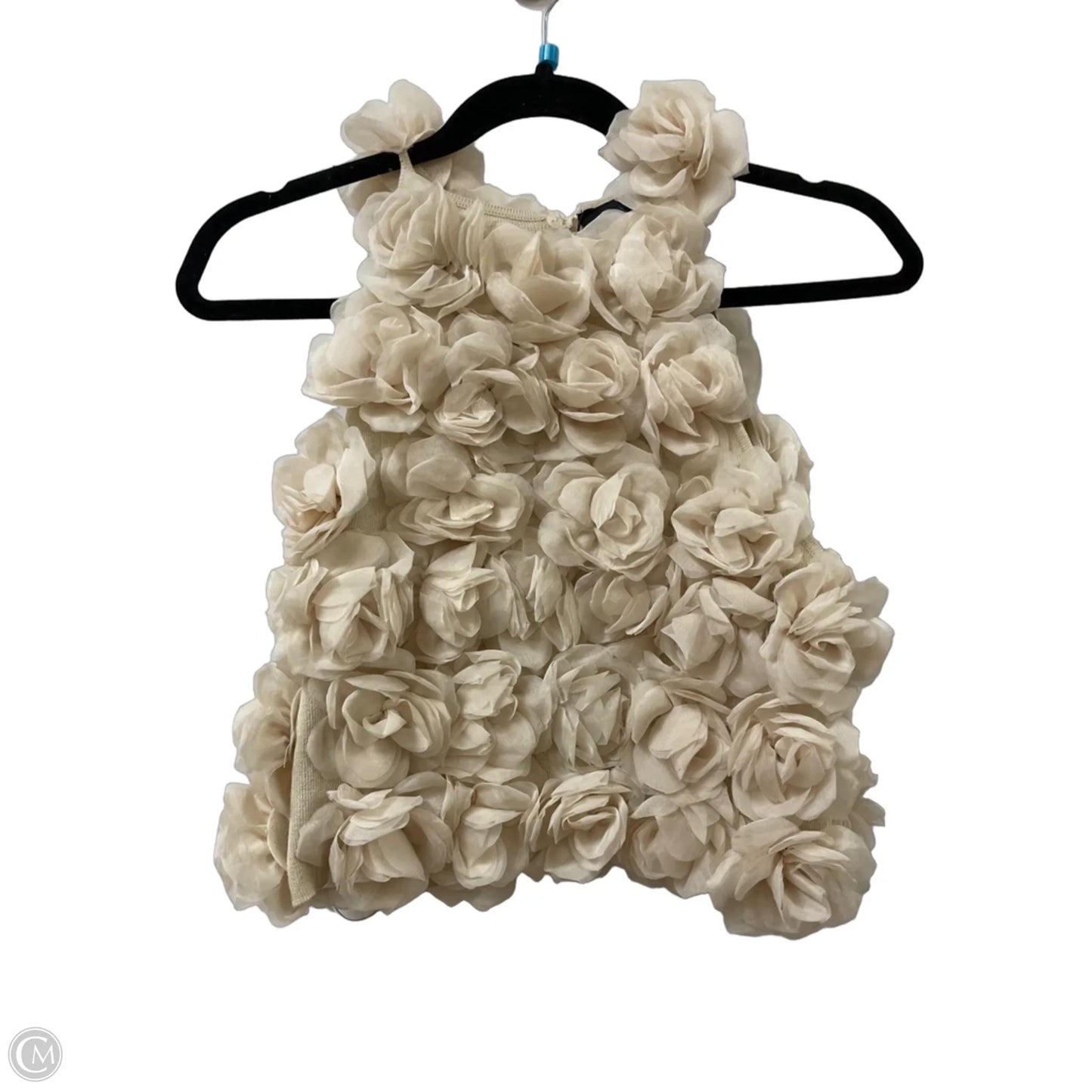 Top Sleeveless By Zara In Cream, Size: S