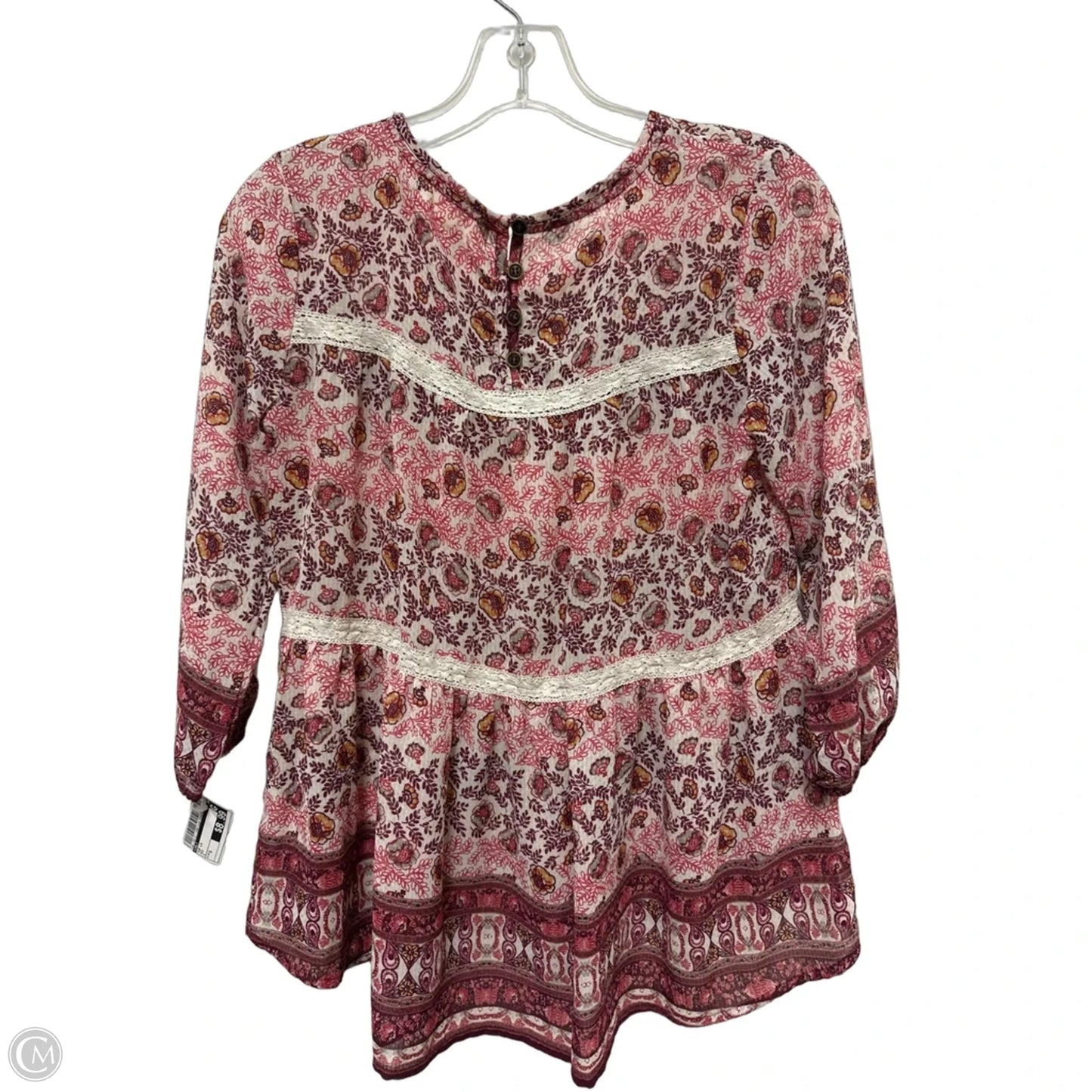 Top Long Sleeve By Jolt In Red, Size: S