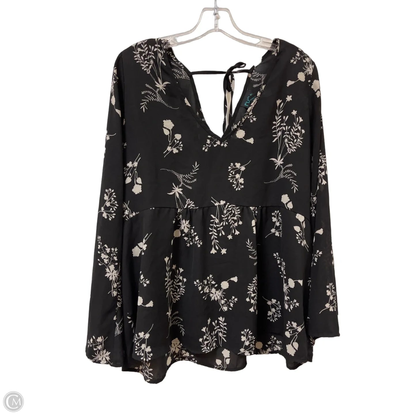 Top Long Sleeve By Rue 21 In Black, Size: 1x