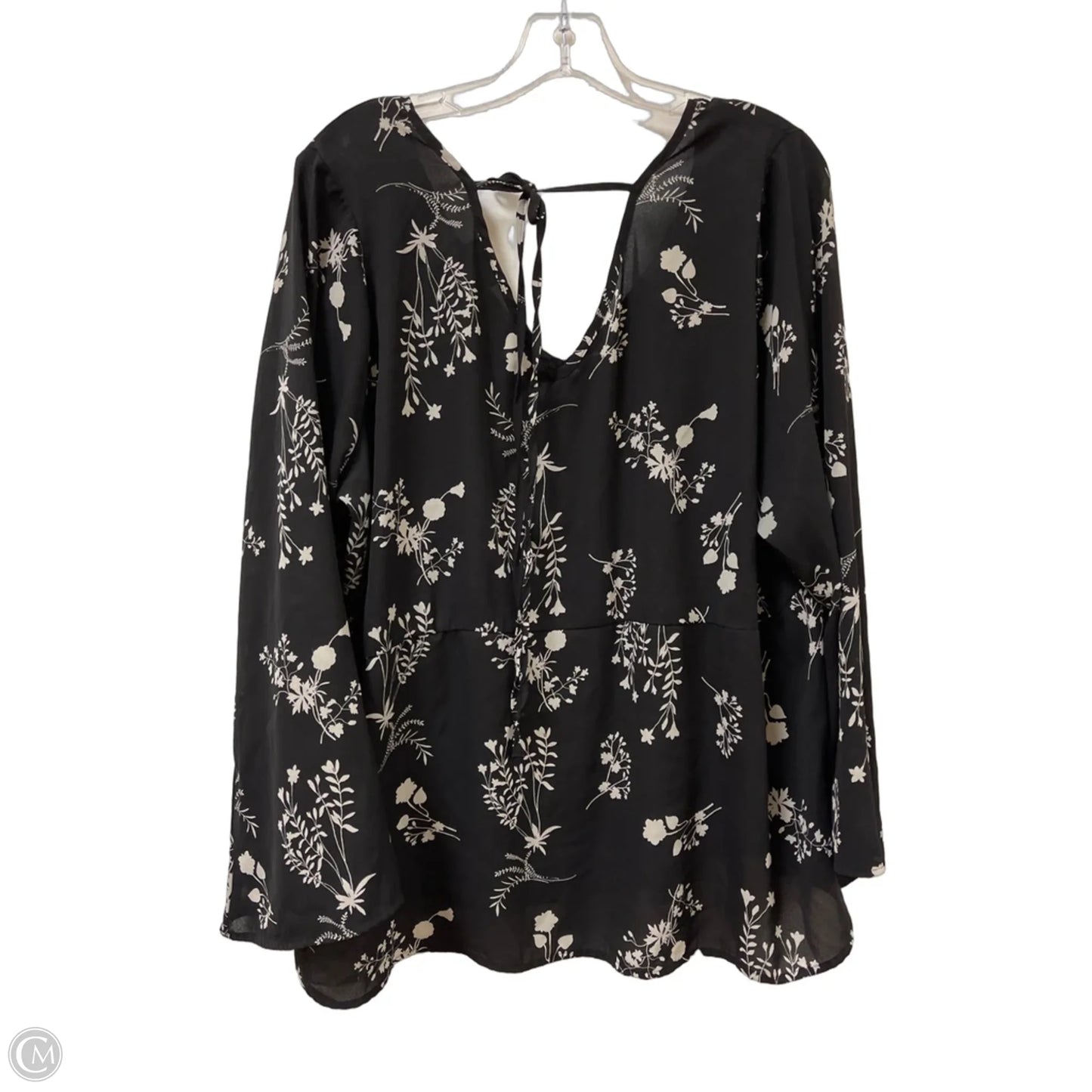 Top Long Sleeve By Rue 21 In Black, Size: 1x