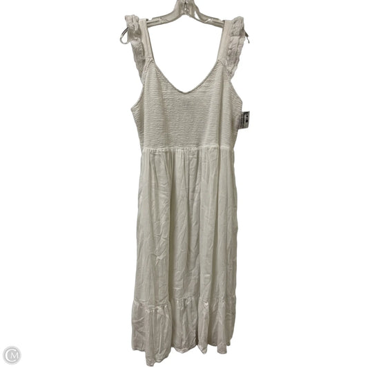 Dress Casual Midi By Old Navy In White, Size: Xl
