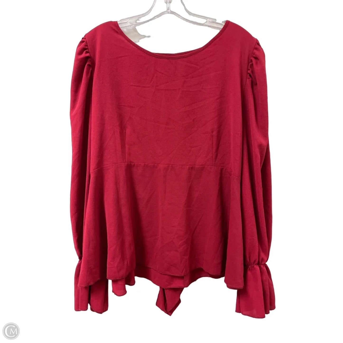 Top Long Sleeve By Shein In Red, Size: 3x