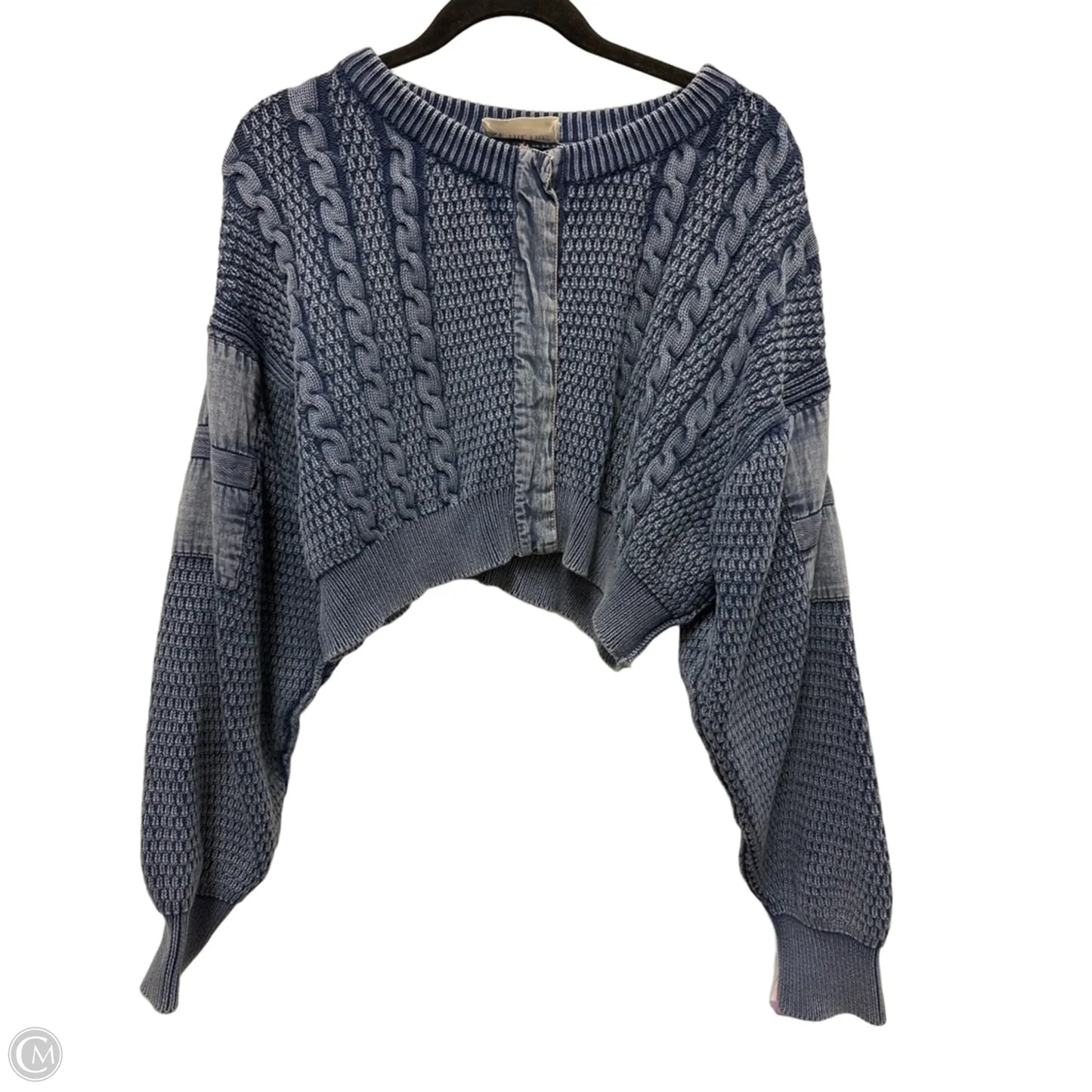 Sweater Cardigan By We The Free In Blue, Size: M
