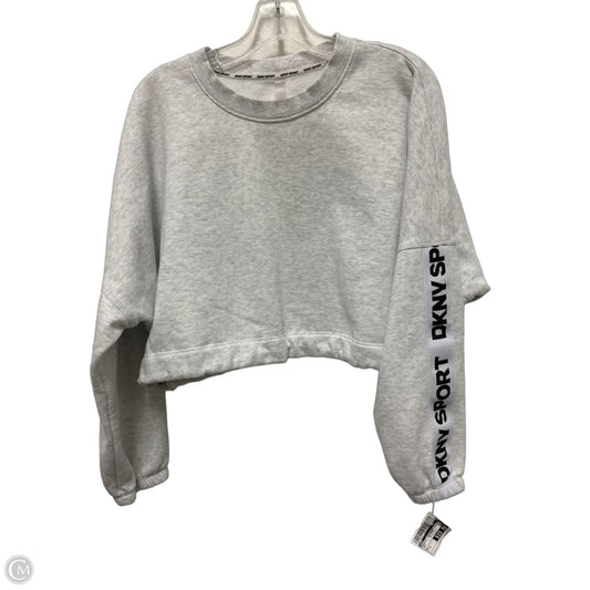 Athletic Sweatshirt Crewneck By Dkny In Grey, Size: L
