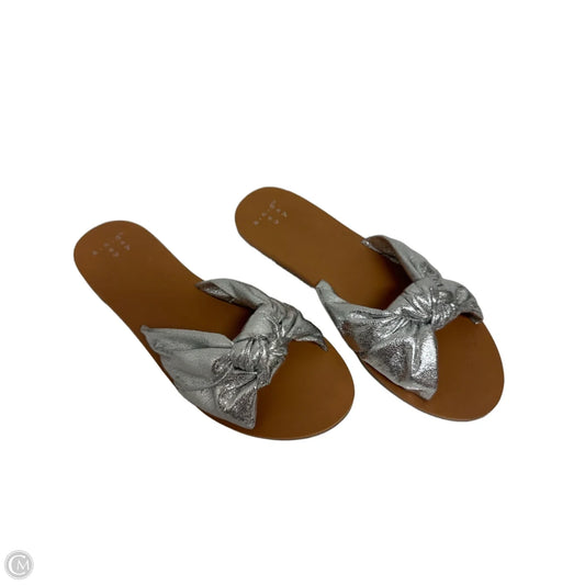 Sandals Flats By A New Day In Silver, Size: 5