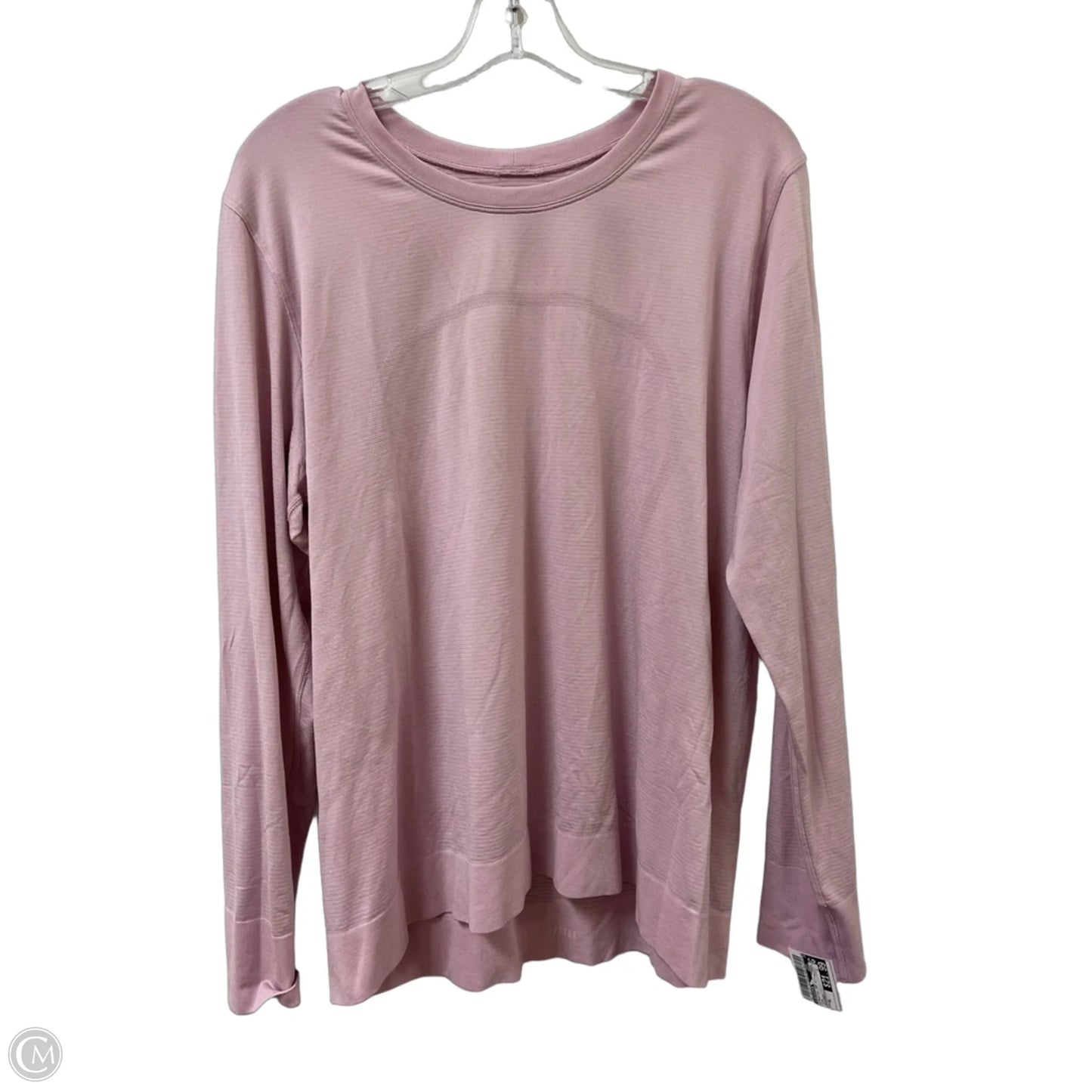 Athletic Top Long Sleeve Crewneck By Lululemon In Pink, Size: Xl