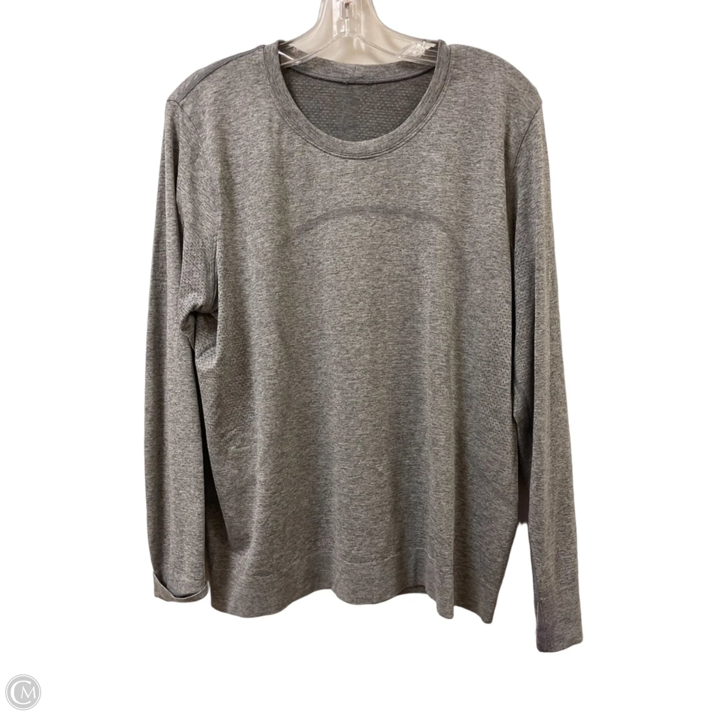 Athletic Top Long Sleeve Crewneck By Lululemon In Grey, Size: Xl