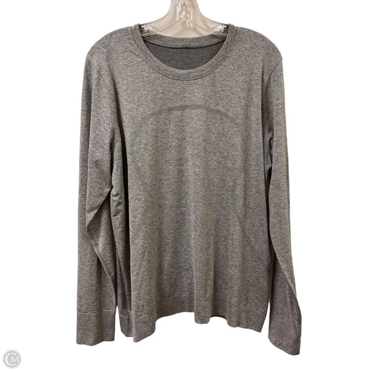 Athletic Top Long Sleeve Crewneck By Lululemon In Grey, Size: Xl