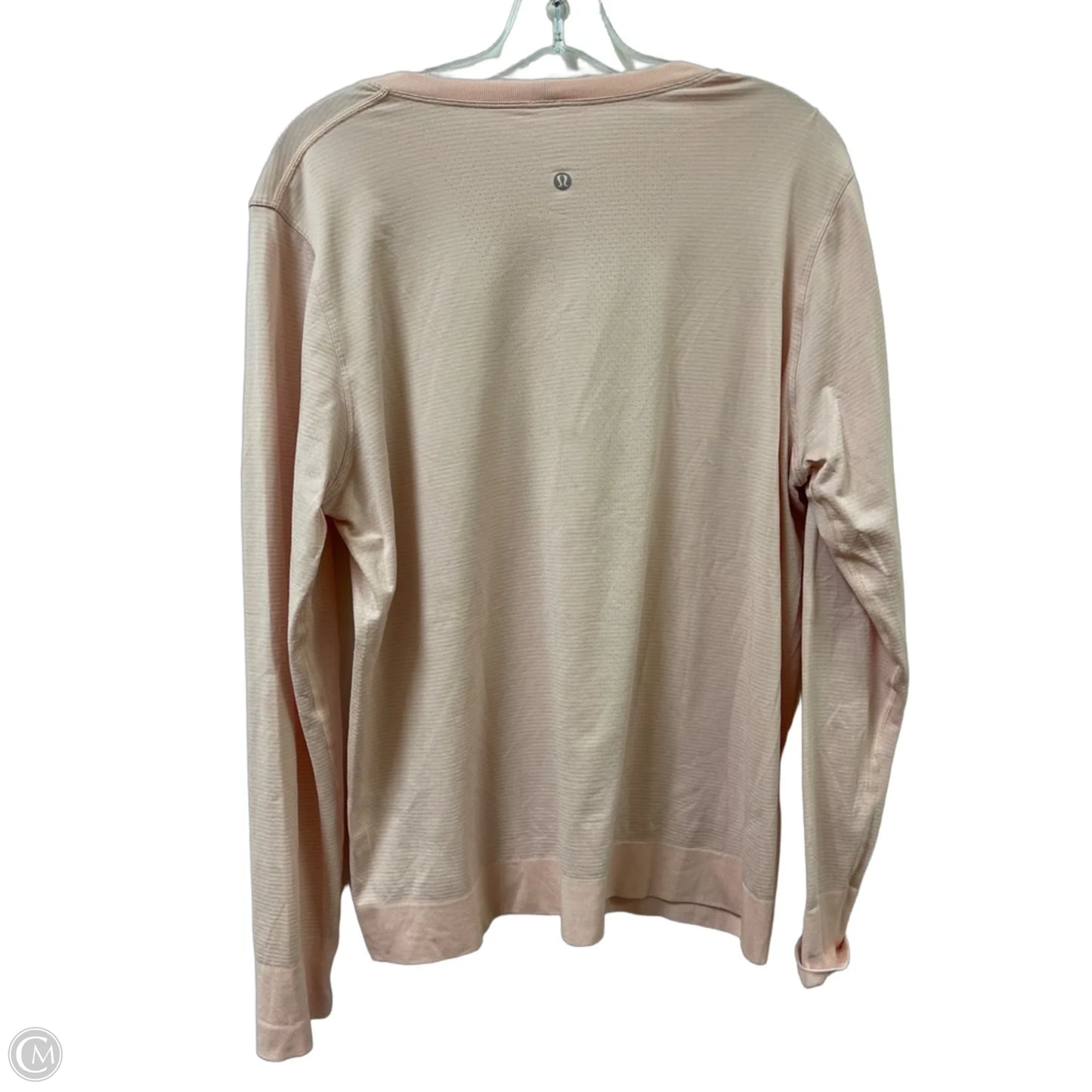 Athletic Top Long Sleeve Crewneck By Lululemon In Pink, Size: Xl