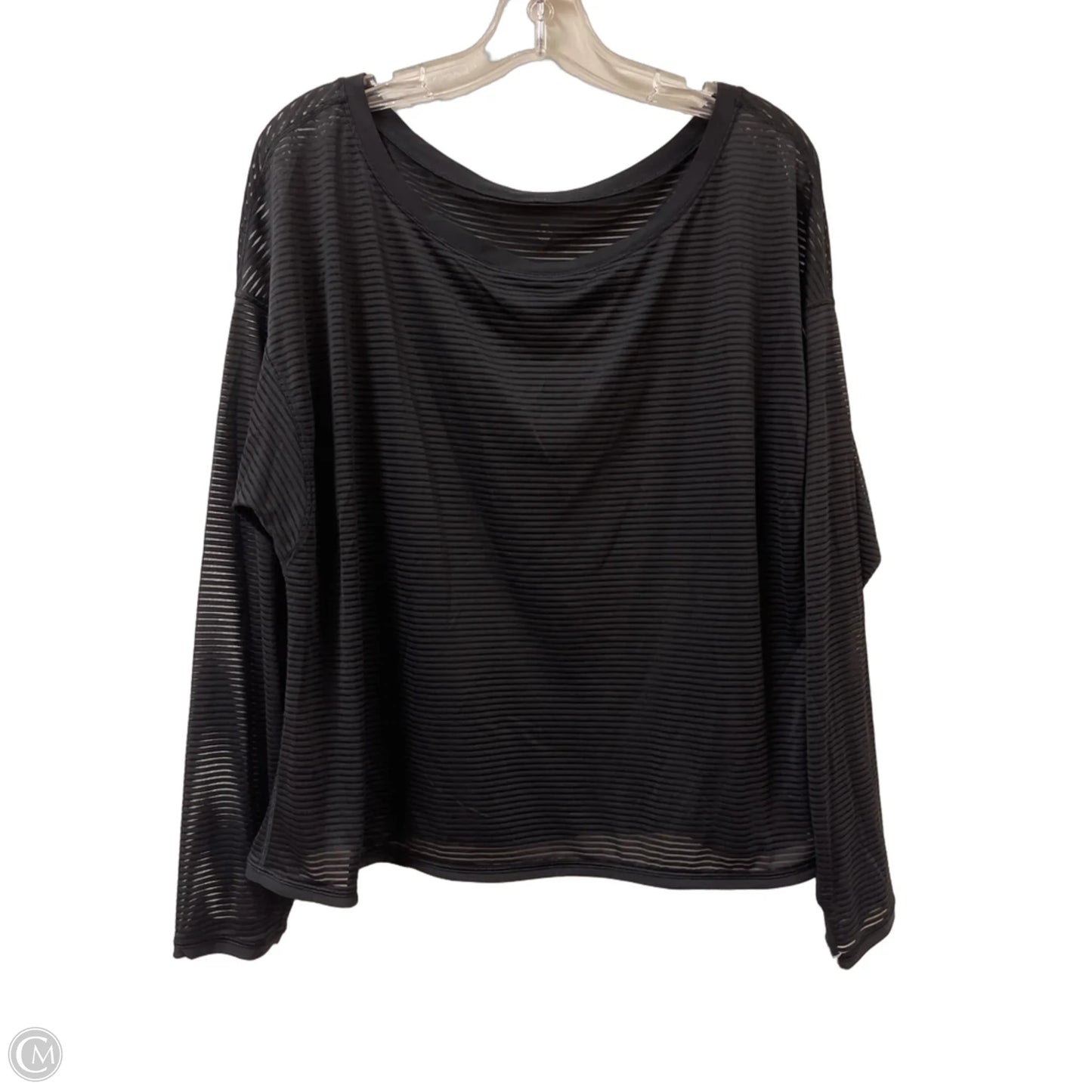 Athletic Top Long Sleeve Crewneck By Lululemon In Black, Size: Xl