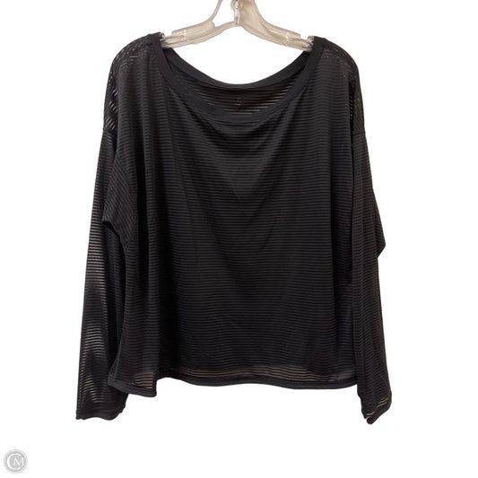 Athletic Top Long Sleeve Crewneck By Lululemon In Black, Size: Xl