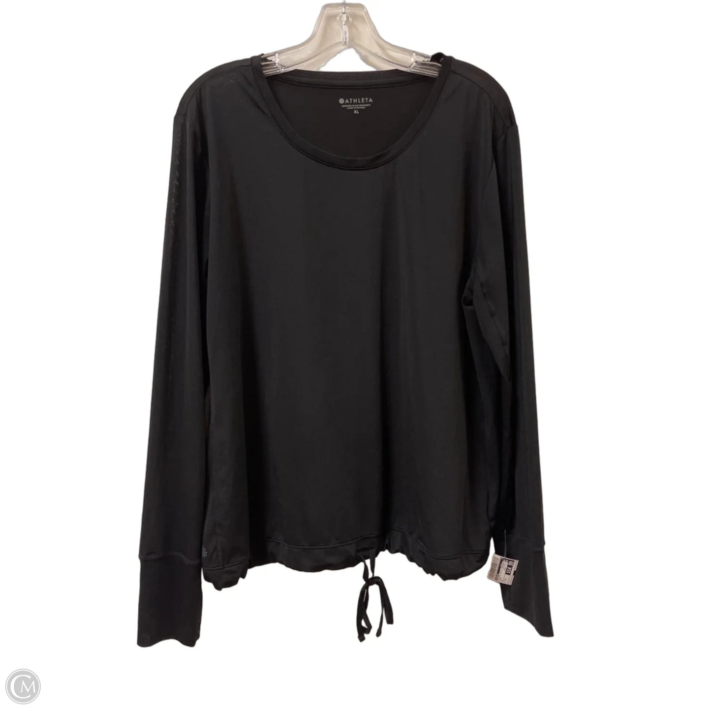 Athletic Top Long Sleeve Crewneck By Athleta In Black, Size: Xl