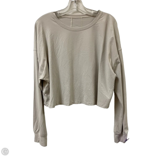Athletic Top Long Sleeve Crewneck By Lululemon In Cream, Size: Xl