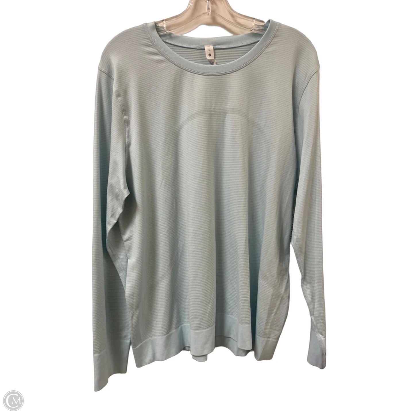 Athletic Top Long Sleeve Crewneck By Lululemon In Blue, Size: Xl