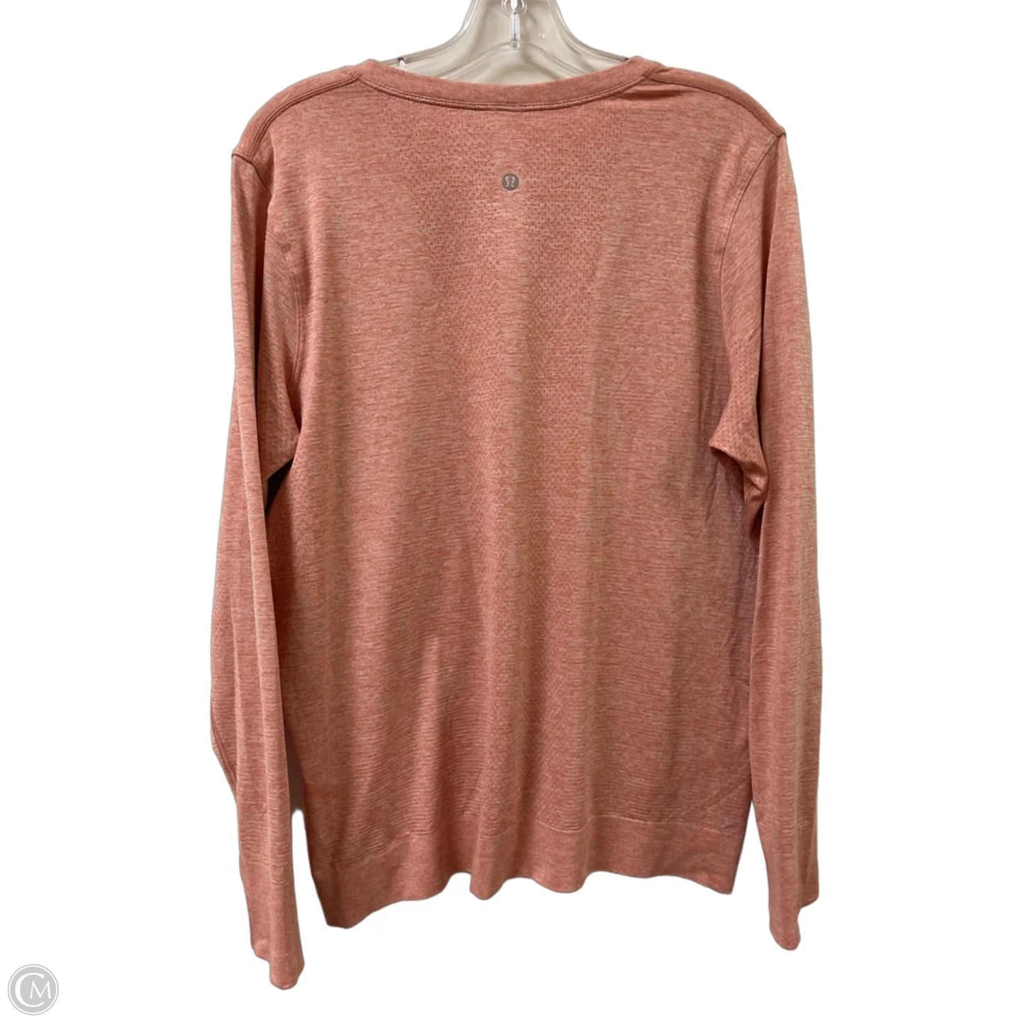 Athletic Top Long Sleeve Crewneck By Lululemon In Peach, Size: Xl