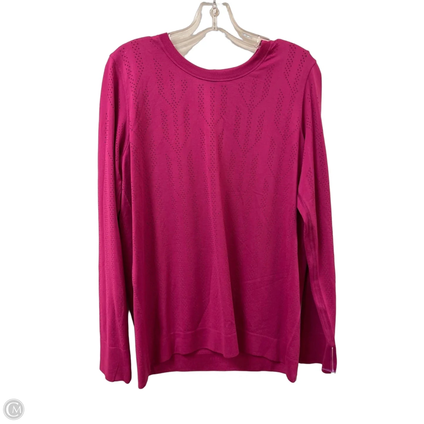 Athletic Top Long Sleeve Crewneck By Lululemon In Pink, Size: Xl