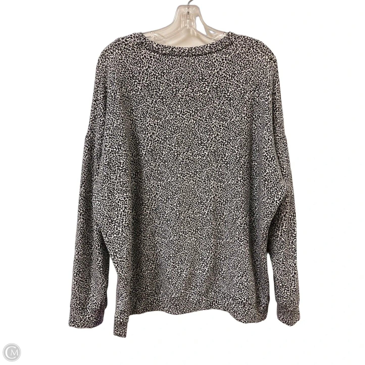 Athletic Sweatshirt Crewneck By Athleta In Black & White, Size: L
