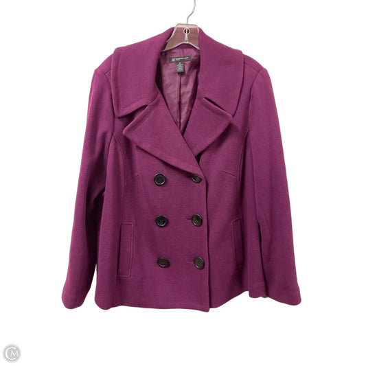 Coat Peacoat By Inc In Purple, Size: 2x