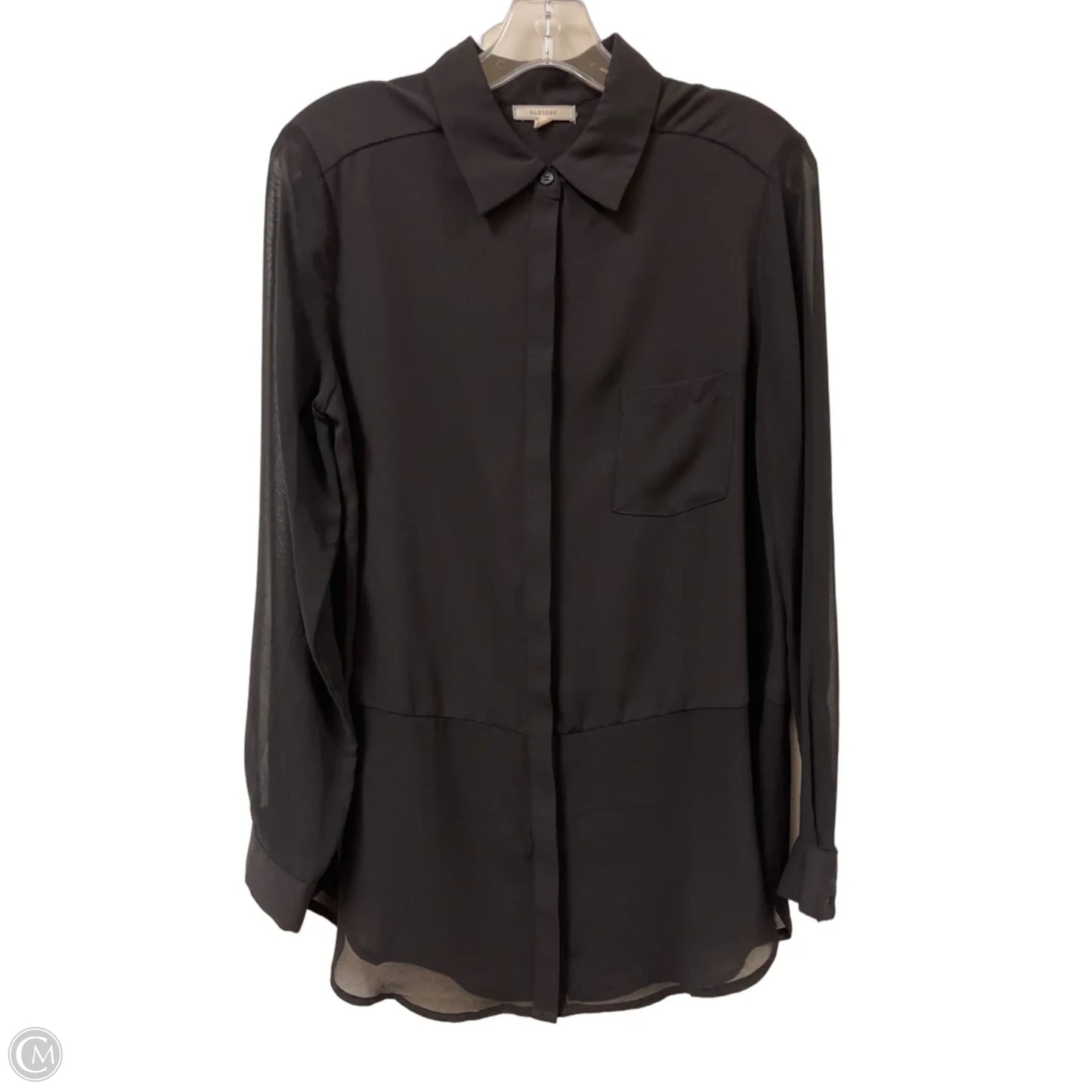 Tunic Long Sleeve By Pleione In Black, Size: S