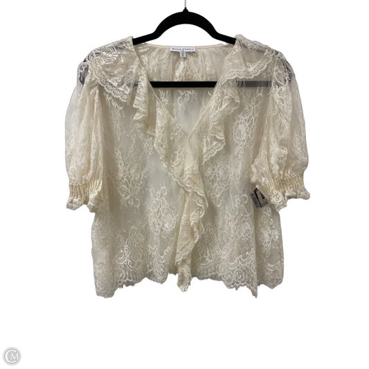 Top Short Sleeve By Maison Damelie In Cream, Size: S