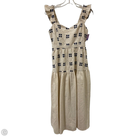 Dress Casual Midi By Moon River In Cream, Size: S