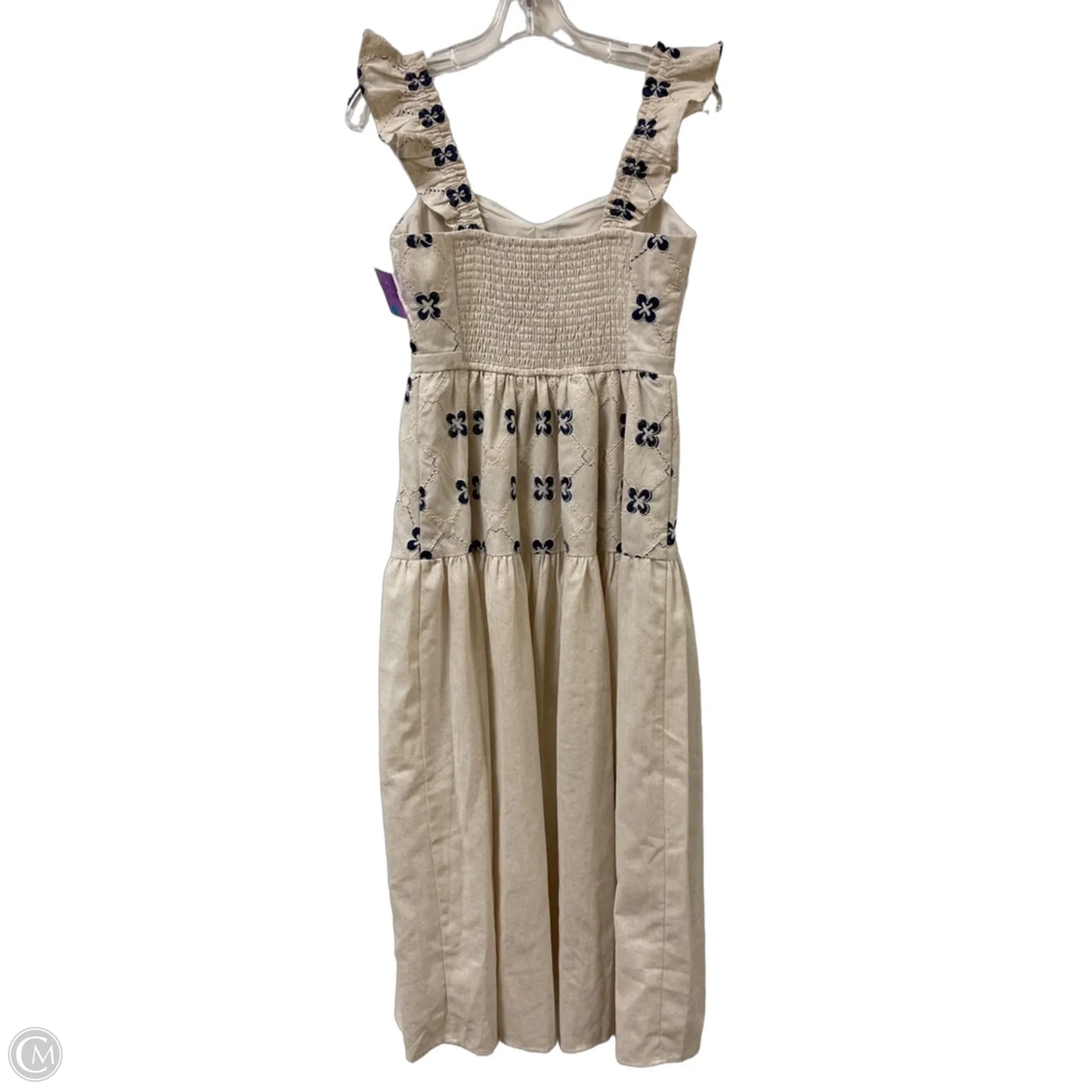 Dress Casual Midi By Moon River In Cream, Size: S