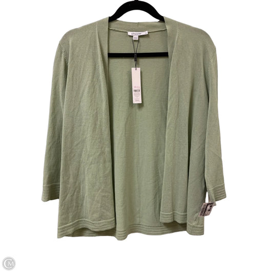 Sweater Cardigan By Chicos In Green, Size: M