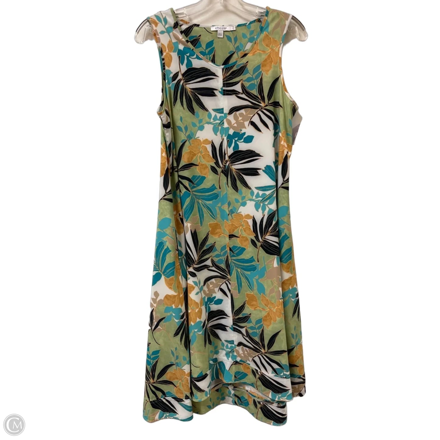 Dress Casual Midi By Chicos In Green, Size: S