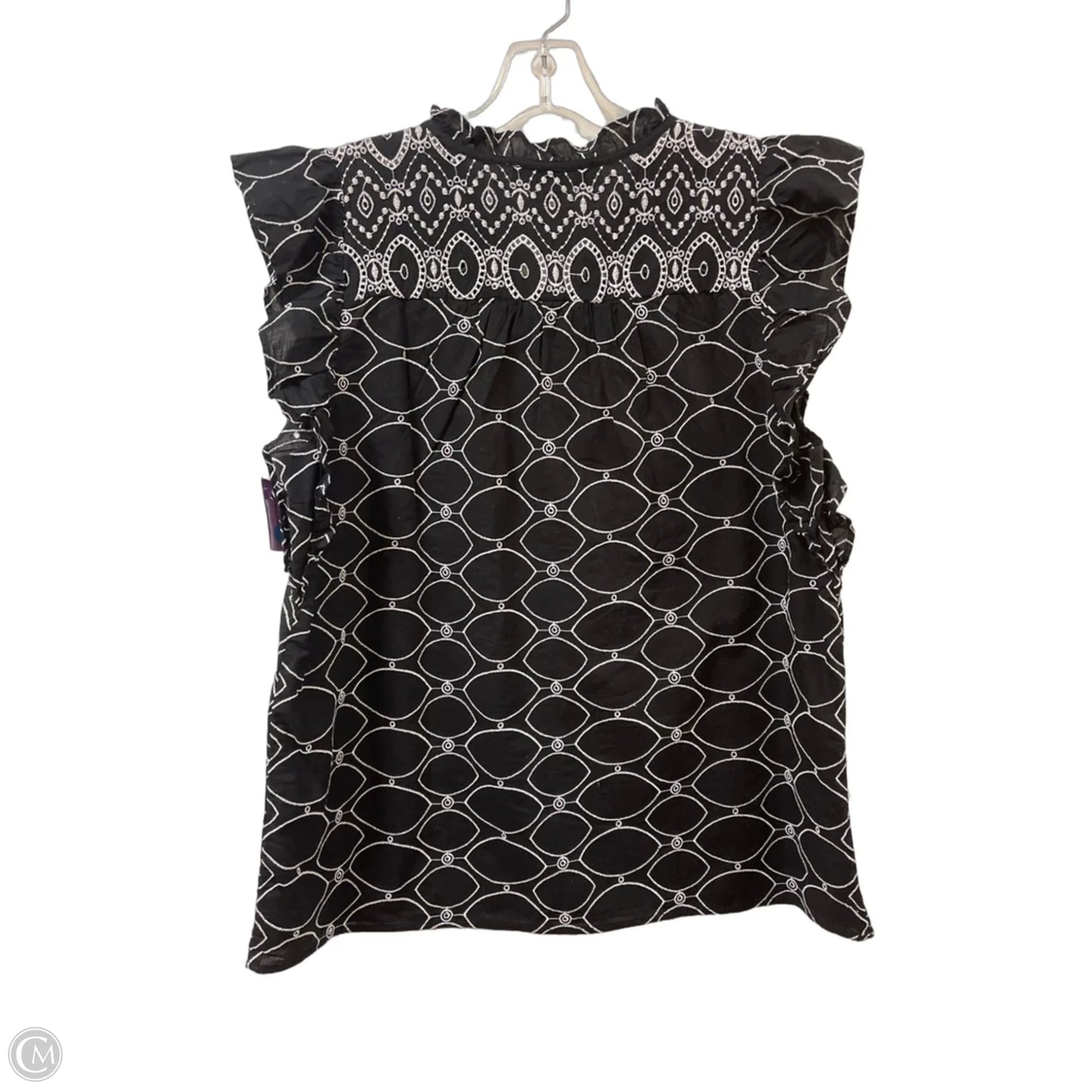 Top Short Sleeve By Loft In Black, Size: L