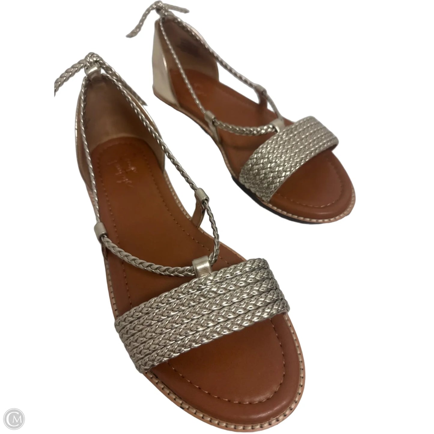 Sandals Flats By Crown Vintage In Gold, Size: 7