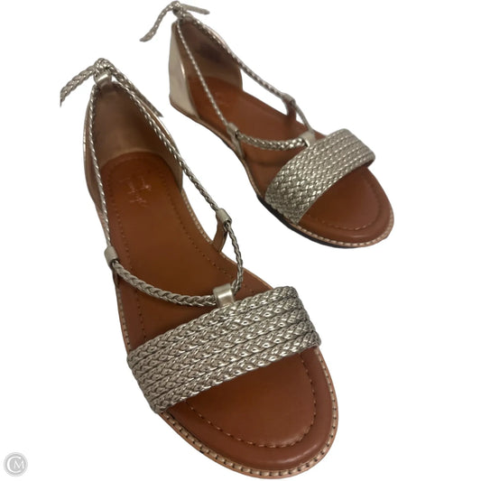 Sandals Flats By Crown Vintage In Gold, Size: 7