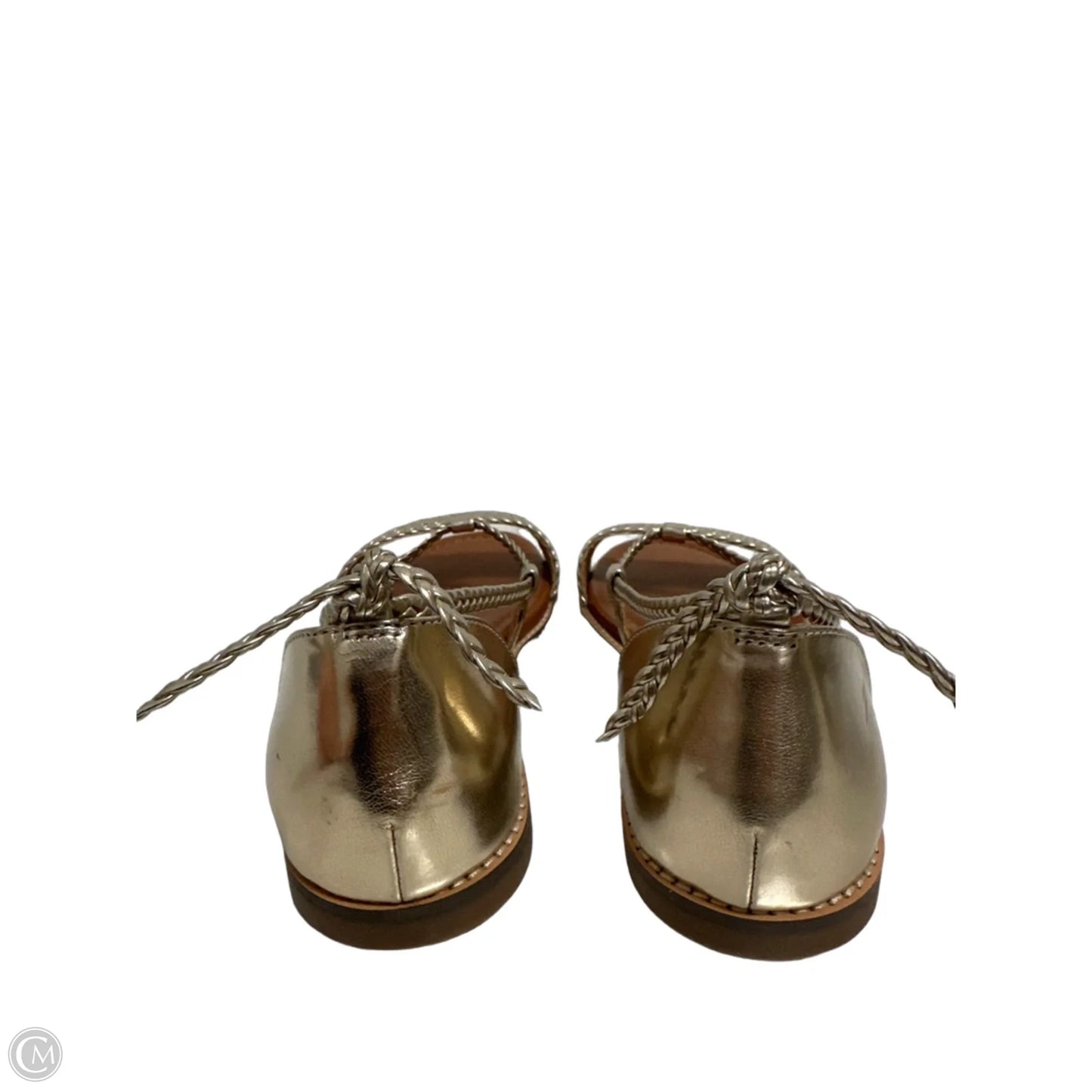 Sandals Flats By Crown Vintage In Gold, Size: 7