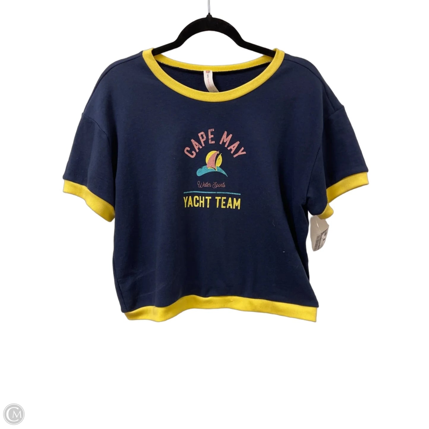 Top Short Sleeve By Daily Practice By Anthropologie In Navy, Size: L