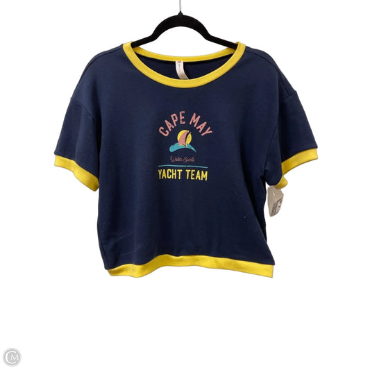 Top Short Sleeve By Daily Practice By Anthropologie In Navy, Size: L