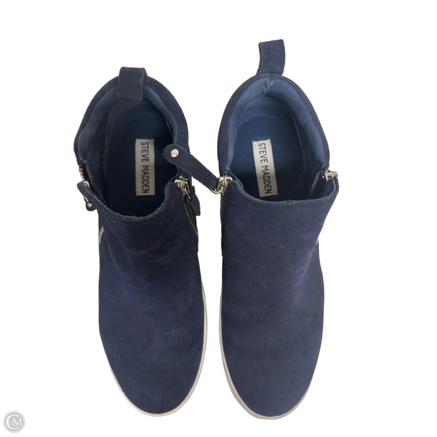 Boots Ankle Flats By Steve Madden In Navy, Size: 9
