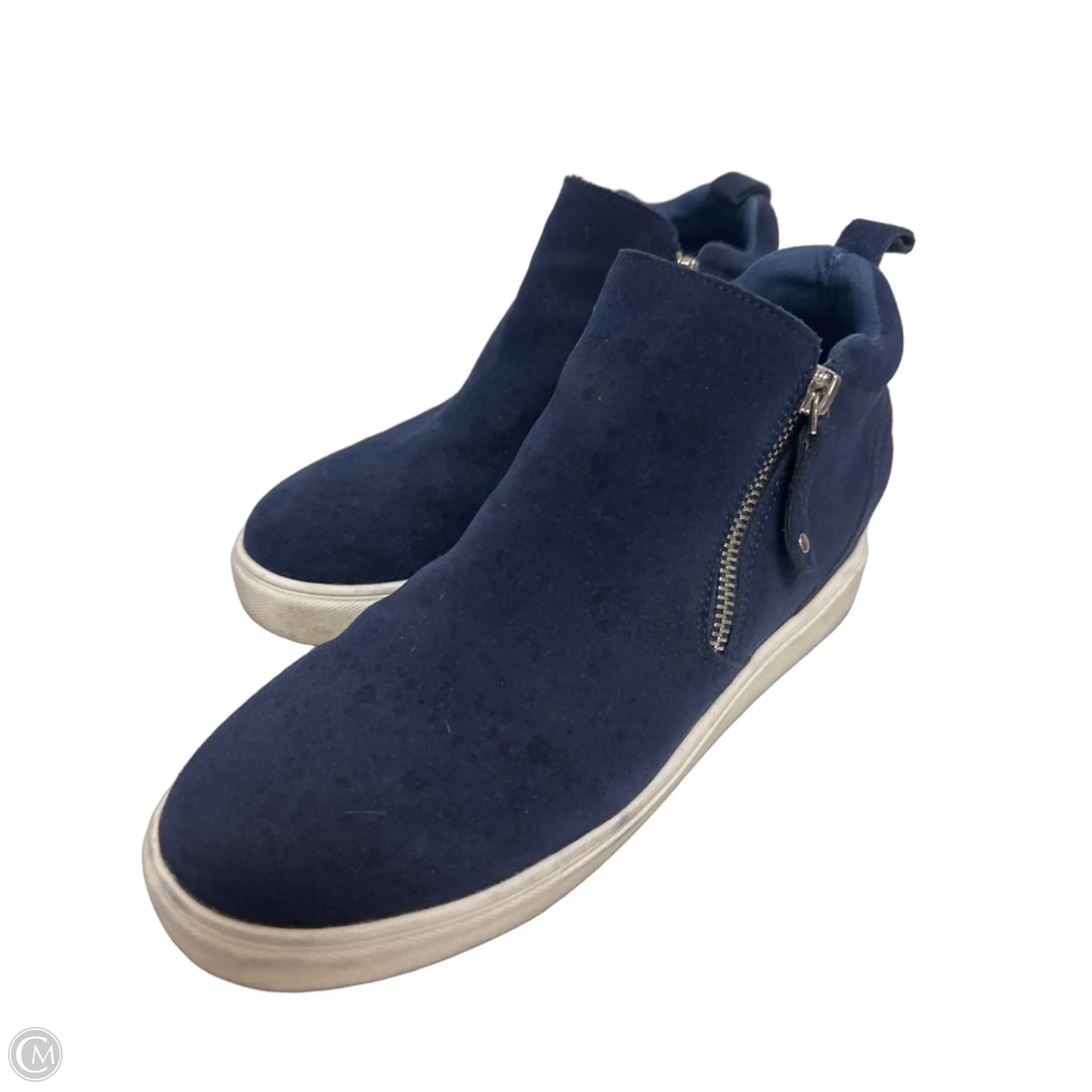 Boots Ankle Flats By Steve Madden In Navy, Size: 9