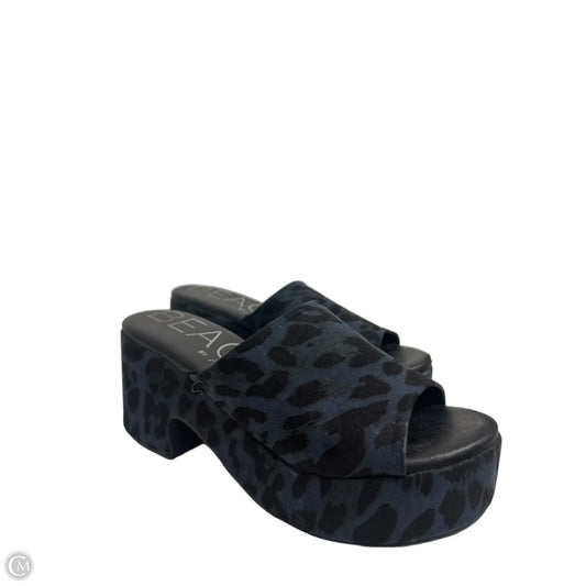 Sandals Heels Block By Matisse In Animal Print, Size: 9