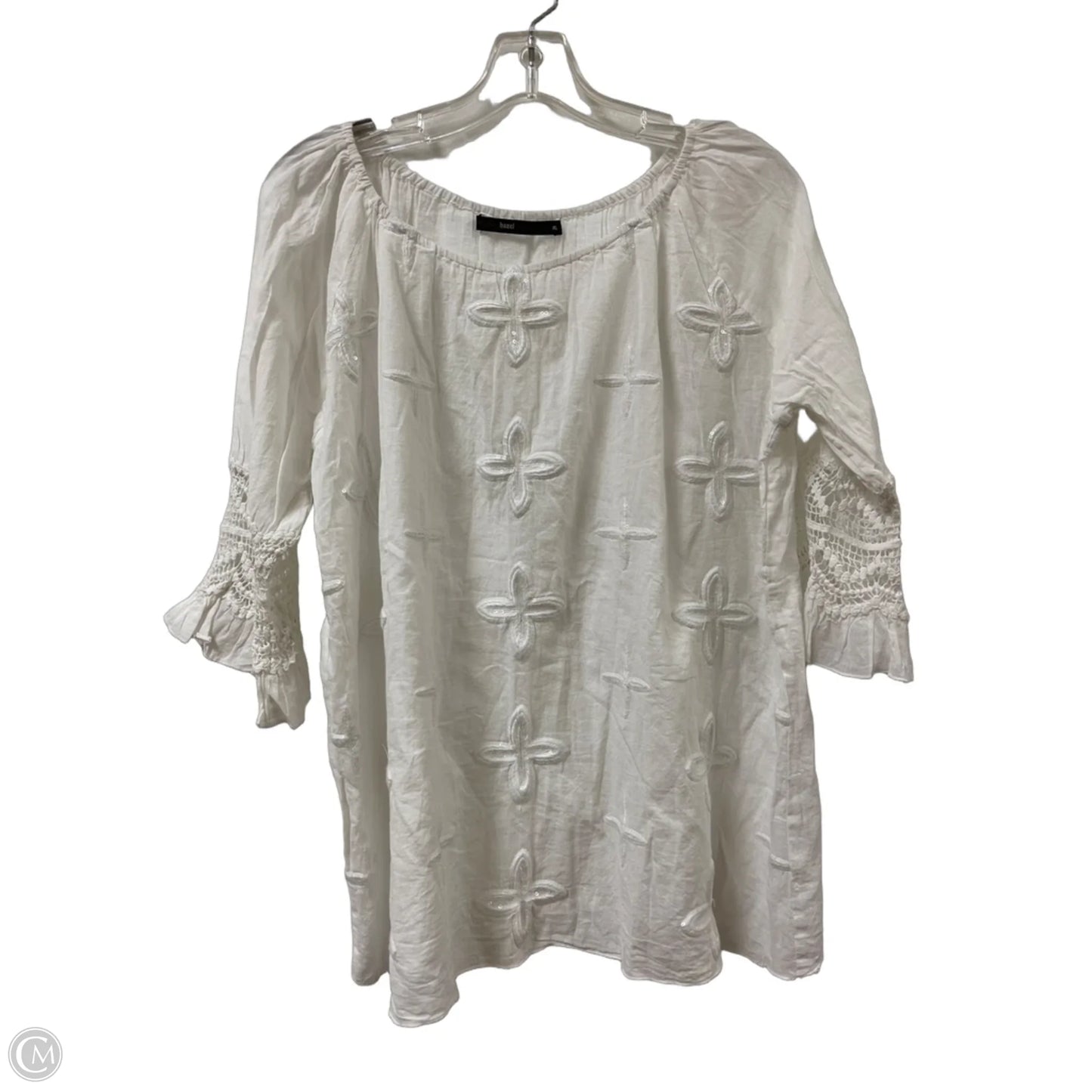 Top Long Sleeve By Clothes Mentor In White, Size: Xl