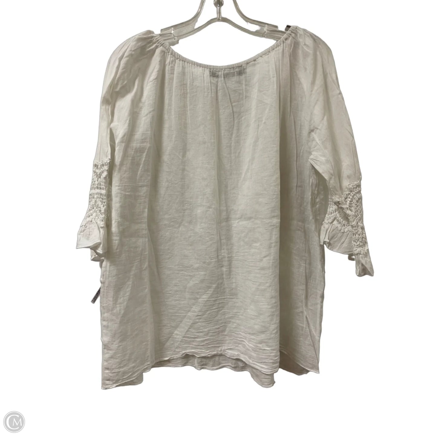 Top Long Sleeve By Clothes Mentor In White, Size: Xl
