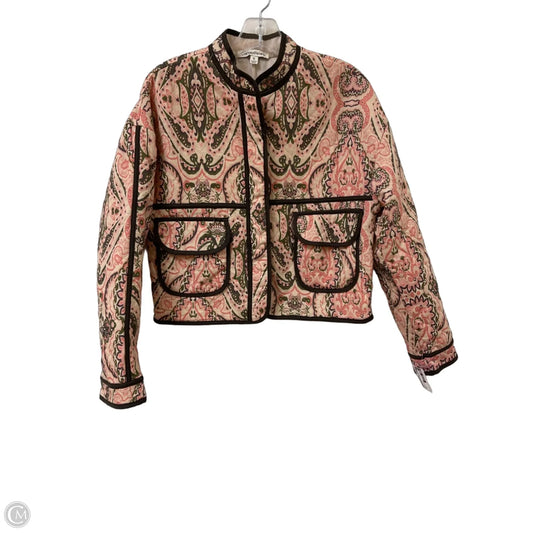 Jacket Moto By Clothes Mentor In Pink, Size: S