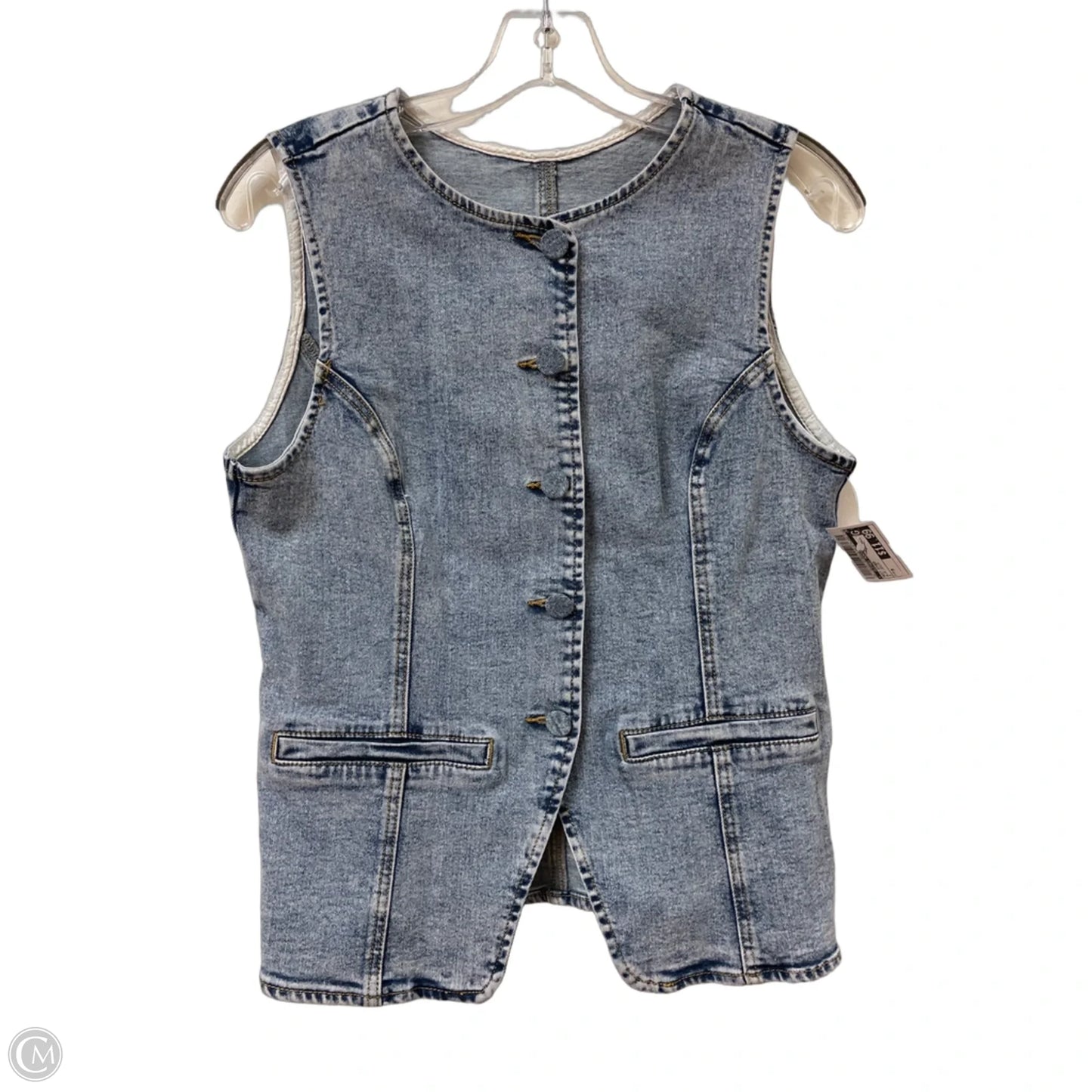 Vest Other By Clothes Mentor In Blue Denim, Size: M