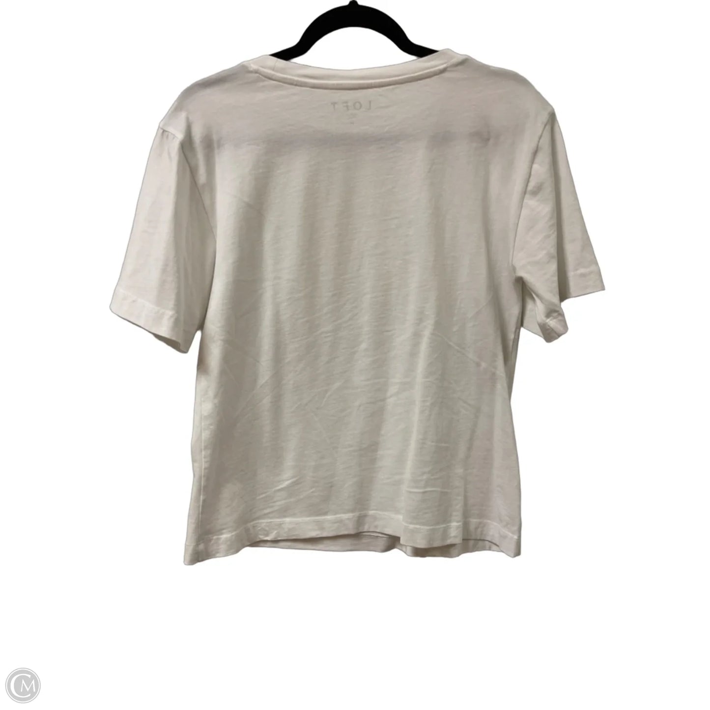 Top Short Sleeve By Loft In White, Size: M