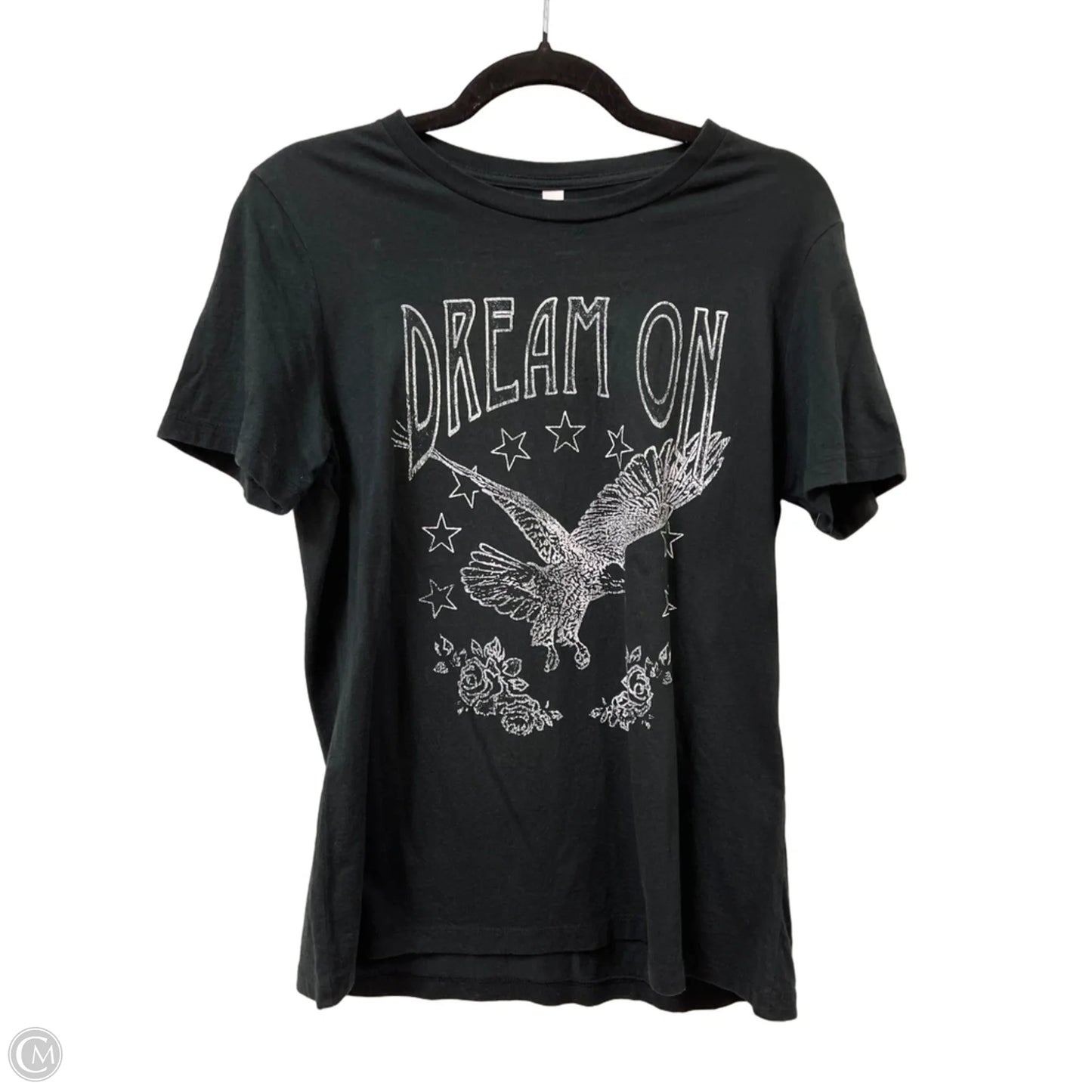 Top Short Sleeve By Bella + Canvas In Black, Size: M