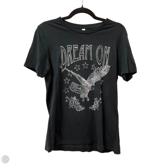 Top Short Sleeve By Bella + Canvas In Black, Size: M